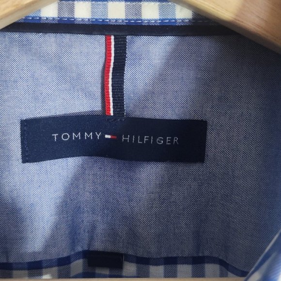 Blue White Check Pattern Fit Style Shirts - Picture 4 of 4